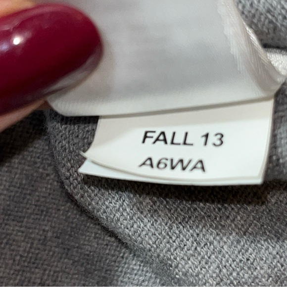 The North Face gray WOOL SWEATER slouchy long Crew Neck Knit Mens Ribbed neutral - Picture 7 of 15